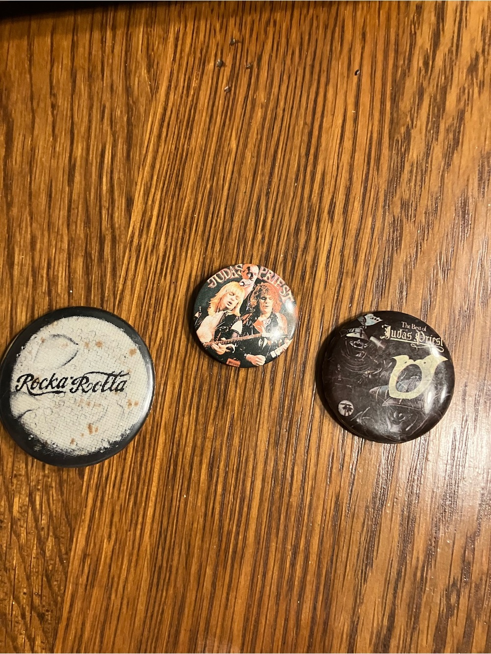 Vintage Judas Priest Pinbacks (Lot of 3) Authentic 70s/80s